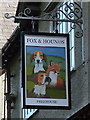 Sign for the Fox & Hounds, Barnston