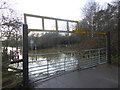 The entrance to the flooded Teston Bridge Country Park