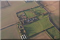 Rig and furrow, Station Road, Ulceby: aerial 2019