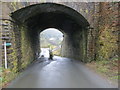 Brow Lane passing under a former railway bridge and heading for Clayton