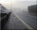 Into the fog, Malpas Road, Newport