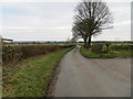 Minor road heading towards Moor Farm