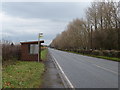 Bus stop and shelter on the A6071