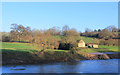 SO5200 : Farm Buildings by the River by Des Blenkinsopp