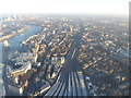 The lines out of London Bridge from The Shard