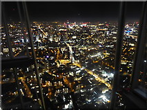 TQ3279 : View from The Shard at night by Marathon