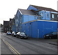 Blue building at the eastern end of the Ropewalk, Neath