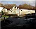 Bungalows near a bend in School Road, Crynant