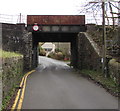 West side of a railway bridge over Brynawel, Crynant