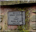 Plaque on a High Street wall, Lydney