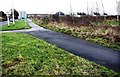 Cycle path and footpath beside Burgh Road