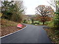 Newlay-laid tarmac on a country road