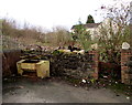 Derelict area behind a bend in the A4109, Seven Sisters