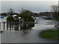 SX9778 : Flooding at the Dawlish Warren beach car park by David Smith