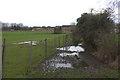 Flooded footpath from Boston Road