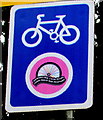 Swansea Bay Cycle Route sign in Crynant