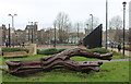 Log carving in Burgess Park