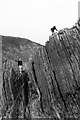 SM7707 : Scrambling on Raggle Rock, Marloes, 1954 - 1 by David M Murray-Rust