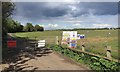 SP3063 : Land at Heathcote Hill Farm fenced for development, Warwick by Robin Stott