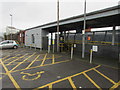 Yellow marked area outside Neath railway station