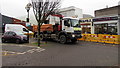 Wales & West Utilities vehicles in Station Square, Neath