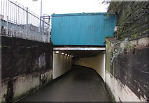 ST3088 : Into Newport railway station underpass by Jaggery