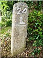SW6440 : Old Milestone near the former Rosewarne Home Farm - NW face by Rosy Hanns