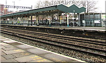 ST3088 : Platform 1 canopy, Newport station by Jaggery