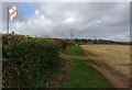 Farmland and path on the edge of Kidderminster