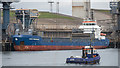 J3576 : Boat and ship, Belfast by Rossographer