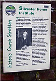 SO4593 : Silvester Horne Institute information board, High Street, Church Stretton by Jaggery