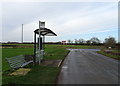 Bus stop and shelter on the B1223, Five Lane Ends, Ulleskelf