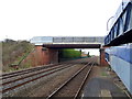 B1223 bridge over railway near Ulleskelf Railway Station