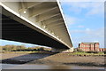 ST3286 : Under Newport City Bridge, River Usk by M J Roscoe
