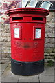 Double aperture Elizabeth II postbox on Commercial Street, Tadcaster