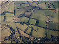 NT1452 : Fields near West Linton from the air by Thomas Nugent