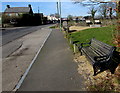 Roadside bench in Gelligaer