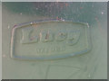 SH5771 : Lucy Oxford logo on large electrical cabinet in park, Bangor by Meirion