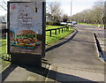 ST3086 : McDonald's advert on a Docks Way bus shelter, Newport by Jaggery