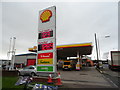 Service station on the A650, Westgate Hill