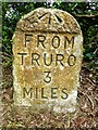 Old Milestone by the B3284, east of Allet