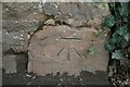 Benchmark on wall, Balwearie Road, Kirkcaldy