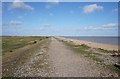 TR3754 : Saxon Shore Way towards Sandwich Bay by Ian S