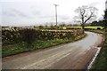 Minor road heading north towards Edenhall Cottage