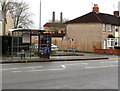 Corporation Road bus stop and shelter near Lilleshall Street, Newport