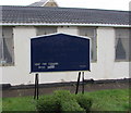 Information board outside Corporation Road Baptist Church, Newport