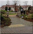 Wooden footbridge in Loftus Garden Village, Newport