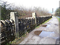 SE1138 : Old gateposts by the canal near Bingley by Stephen Craven
