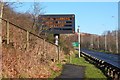 Warning sign by the A7 Galashiels