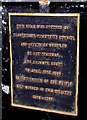 Plaque on a former colliery dram, Codgers Corner, Tynant